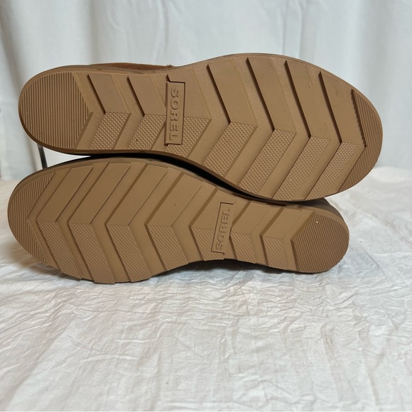 Sorel Evie II Hidden Wedge Chelsea Ankle Leather Boots Women’s Sz9 Tan NIB - Picture 5 of 7